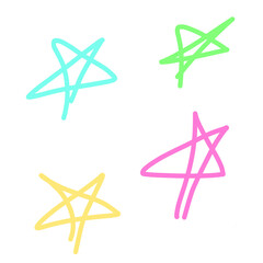 Stars colorful abstract ice cream spiral snowflakes 