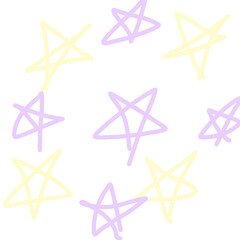 Stars colorful abstract ice cream spiral snowflakes 