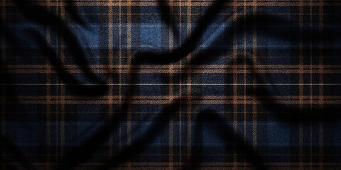 Tartan pattern in a continuous blue-brown hue, suitable for textile design backgrounds