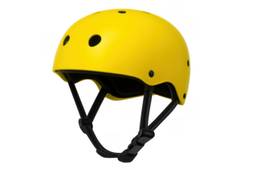 Yellow sport helmet providing protection for extreme activities