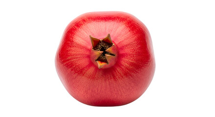 Ripe Red Pomegranate Fruit Top View round