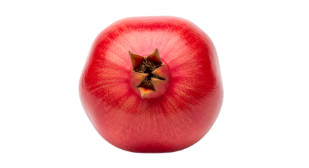 Ripe Red Pomegranate Fruit Top View round