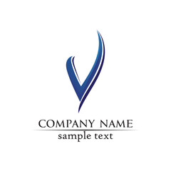  V letters business logo and symbols template