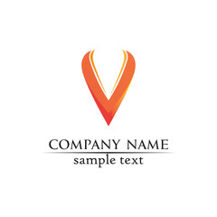  V letters business logo and symbols template