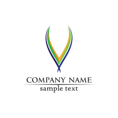  V letters business logo and symbols template