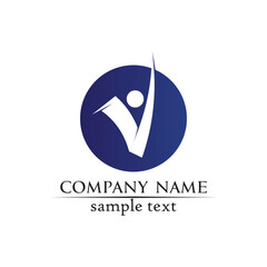  V letters business logo and symbols template