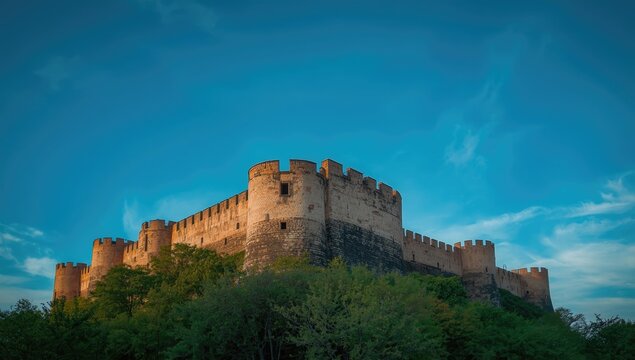 Medzhybizh Fortress in Ukraine, constructed in the 1540s for protection from Ottoman advances, architectural heritage