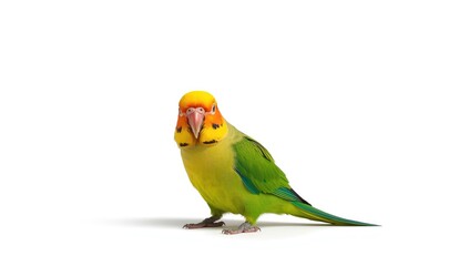 Green Cheeked Conure displaying colorful feathers in a natural pose, ideal for avian species reference