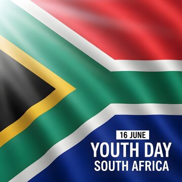 South african youth day celebration with flag