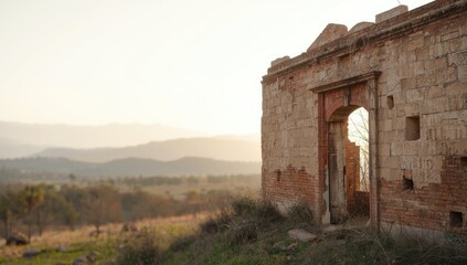 Abandoned hotel structure in Granada, weathered and deteriorating architecture