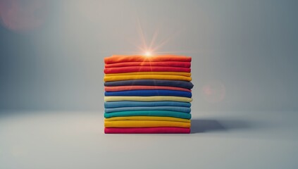 Brightly colored T-shirt background featuring lively motifs, ideal for creative layouts, background for visual content, World Art Day