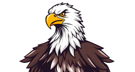 Obraz premium american, bald, eagle, bird, predator, raptor, wildlife, nature, animal, flying, wings, soar, fierce, strong, majestic, freedom, national, symbol, usa, patriotic, vector, illustration, cartoon, drawin