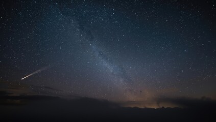 Milky Way galaxy with bright core and dust lanes, used for educational astronomy displays, Earth Day
