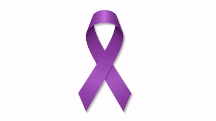 Purple ribbon for employee appreciation illustration