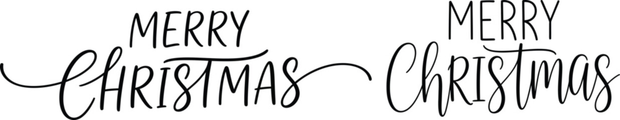 Merry Christmas elegant script and simple font design for holiday greetings © Gfx Wahida