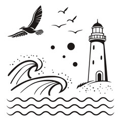 Lighthouse by the sea
