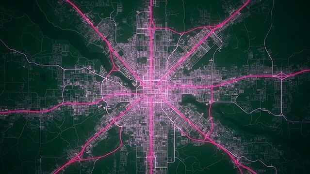 Urban Sprawl and Transportation Networks Visualization