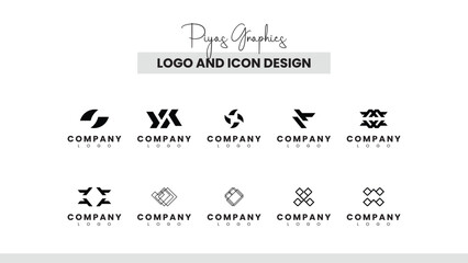 Creative Modern Corporate Abstract Logo Icon Collection