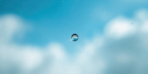 Raindrop on glass, highlighting natural weather effects and surface durability considerations