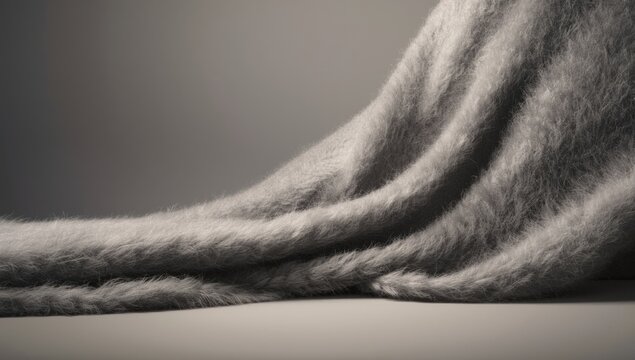 Moisture-resistant mohair wool surface used as a background in fashion styling and fabric presentation