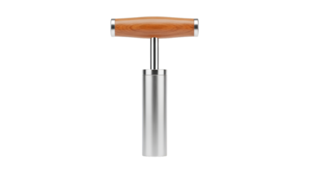 Silver and Wood Corkscrew With T- Shaped Handle wine opener