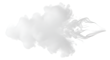 White Ink Cloud Burst on Black splash smoke