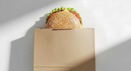 Fast Food Delivery Paper Bag Design