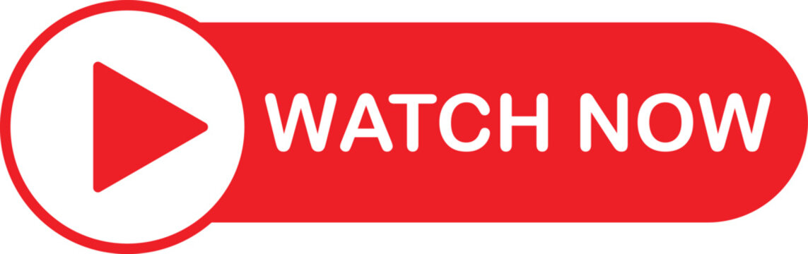 A vibrant red button with a white play icon and 'WATCH NOW' text, indicating a call to action for video content or streaming.