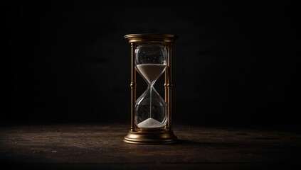 Sand flowing through an hourglass symbolizing the pressure of approaching deadlines in work environments