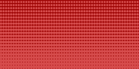 Obraz premium Red background, wall abstract texture. Soft gradient pastel color. Polka dots Abstract pattern comic Pop-art halftone background in sweet color. Circles bubble or dots pattern. Vector . 
