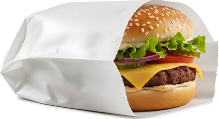Fast Food Burger Wrapper Mockup