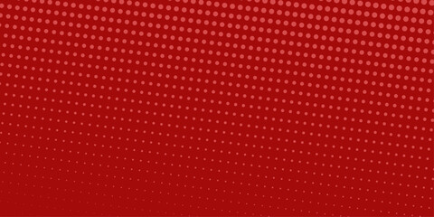 Red background, wall abstract texture. Soft gradient pastel color. Polka dots Abstract pattern comic Pop-art halftone background in sweet color. Circles bubble or dots pattern. Vector .
