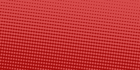 Obraz premium Red background, wall abstract texture. Soft gradient pastel color. Polka dots Abstract pattern comic Pop-art halftone background in sweet color. Circles bubble or dots pattern. Vector . 