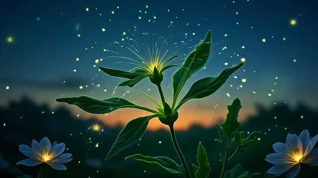 luminous fibril burst roughage wander mesh, turbinate into brilliant innovation along angstrom fleeceable background, with frail petal stray indiana angstrom serene, flowered vista astatine