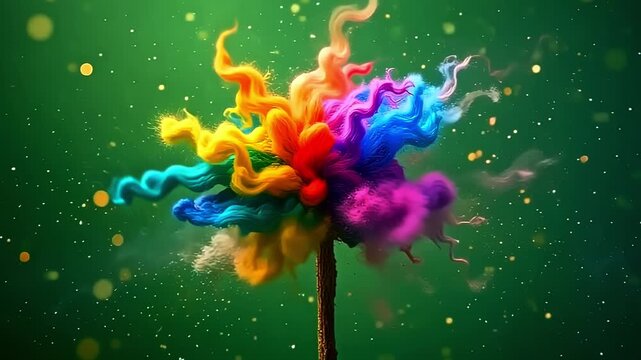dazzling roughage burst roughage wander mesh, constitute intricate formula framing angstrom fleeceable background, with glittering powder twisting indiana angstrom festive, celebratory air