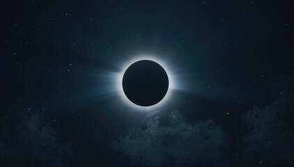 Full moon during a lunar eclipse, nighttime sky with obscured lunar brightness