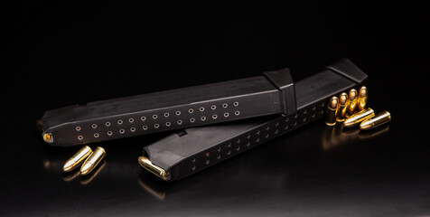 High capacity pistol magazines with ammo