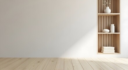 Empty Luxury Modern Room with Natural Light