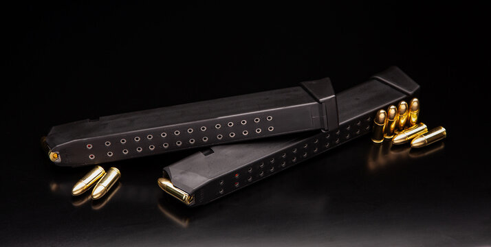 High capacity pistol magazines with ammo