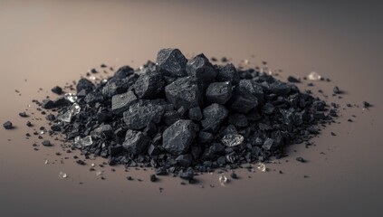 Dark grey black coals texture from natural fire ashes, serving as a UI backdrop, Earth Day