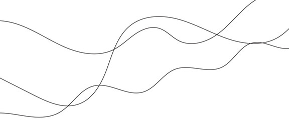 Line art striped graphic template. Thin line wavy abstract vector background. line background. Curve wave seamless pattern.