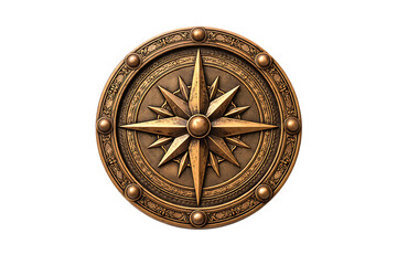 Fototapeta premium Antique Compass Rose Emblem Isolated