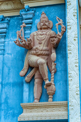 Un statue sur le raja gopuram- hindou temple &agrave; Jaffna au Srilanka
