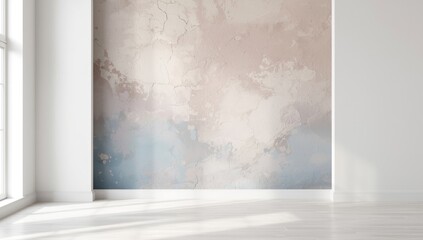 Obraz premium Textured painted wall with subtle details used as interior decor feature, suitable for wallpaper backdrop