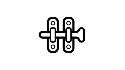 black and white door knocker