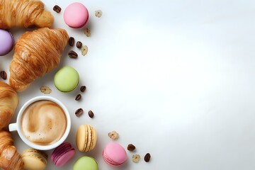 Cafe Delights: Cropped Essentials on Minimal Canvas