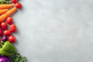 Fresh Vegetable Assortment: Cropped and Minimalist