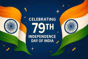 Celebrating india s seventy ninth independence day with vibrant flags and patriotic fervor displayed prominently