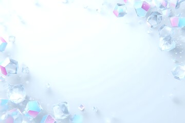 Iridescent Gem Cluster: Negative Space 3D Render