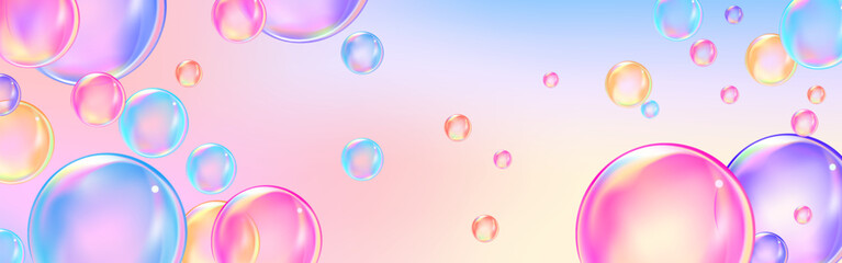 Vector texture of  colored bubble gum and collagen bubbles for dreamy design background.